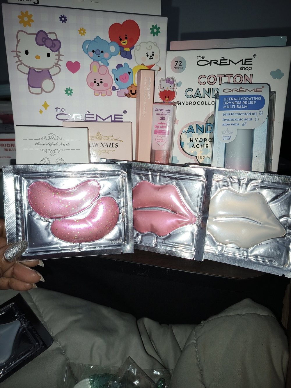 The Crème Shop Hydrating Lip Mask Set - Pink & Pearl